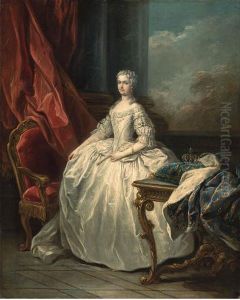 Portrait Of Marie Leczinska by Carle van Loo