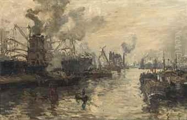 Graan Elevators Aan Het Werk: The Busy Rijnhaven, Rotterdam - view 1