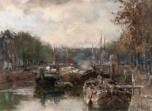 The Nieuwehaven, Rotterdam by Johann Hendrik Van Mastenbroek