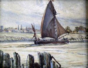 Sailing Barge On A Waterway