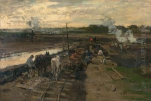 Het Graven Van De Maashaven, Rotterdam by Johann Hendrik Van Mastenbroek