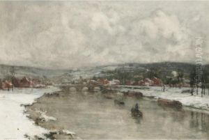Winter Landscape by Johann Hendrik Van Mastenbroek