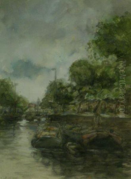 Dutch Canal Scene - view 1