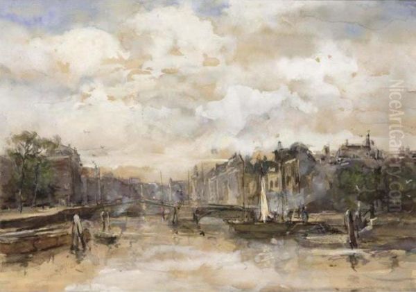 A Canal In A Dutch Town - view 1
