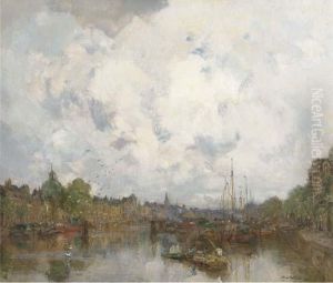 A View Of The Leuvenhaven In Rotterdam