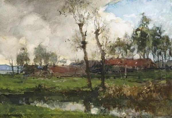 Farmhouses In A Landscape - view 1