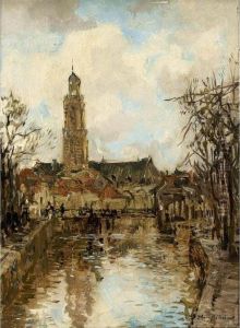 View Of The St. Jan, Gouda by Johann Hendrik Van Mastenbroek