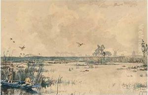 The Duck Hunt by Johann Hendrik Van Mastenbroek