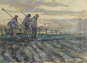 Three Men Hunting by Johann Hendrik Van Mastenbroek