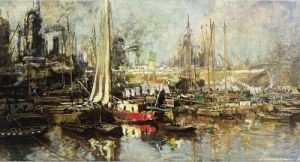 Een Haven Vol Schepen" (a Harbour Full Of Ships) by Johann Hendrik Van Mastenbroek