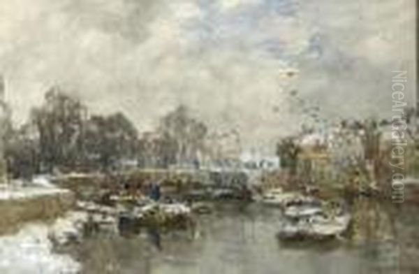 A Harbour In Winter - view 1