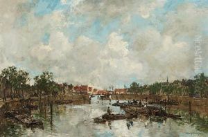Canal With Barges Canal With Barges