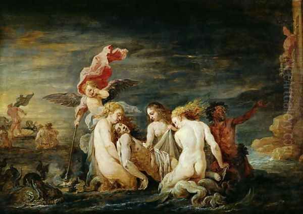 Hero and Leander- Leander Found by the Nereids, copy of a painting by Domenico Feti, 1650-56 - view 1