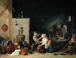 The Old Man and the Servant, 1800 by David The Younger Teniers