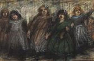 Dasende Meisjes by Eugeen Van Mieghem
