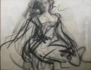 Vrouwenportret by Eugeen Van Mieghem