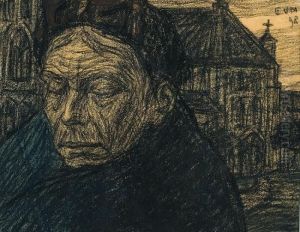 Vrouw Voor Kerk by Eugeen Van Mieghem