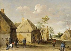 Peasants Bowling in a Village Street c. 1650