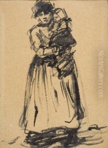 Mere Et Enfant by Eugeen Van Mieghem