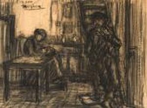 Scene Familiale by Eugeen Van Mieghem
