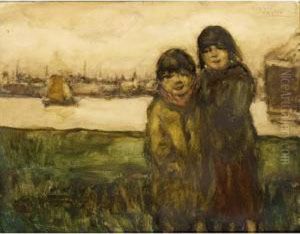 Brother And Sister by Eugeen Van Mieghem