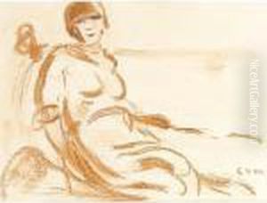Femme A La Plage by Eugeen Van Mieghem