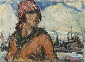 Portrait Of A Woman by Eugeen Van Mieghem
