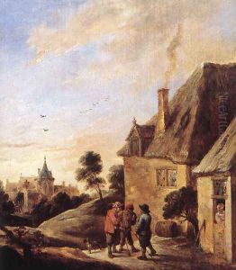 Village Scene (2) by David The Younger Teniers