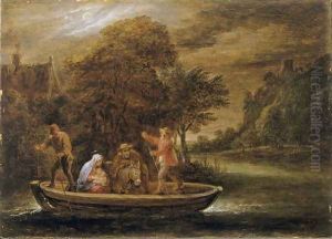 The Flight into Egypt by David The Younger Teniers