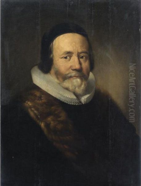 Ritratto Di Gentiluomo Con Gorgiera E Berretto Nero - view 1