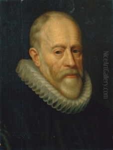 Bildnis Eines Alteren Mannes Mit Muhlsteinkragen. by Michiel Jansz. Van Miereveldt