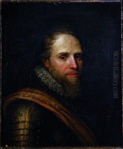 Portrait Of Prince Maurice Of Nassau In Armor by Michiel Jansz. Van Miereveldt