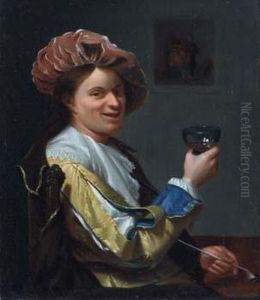 Seated Gentleman With Wine Glass