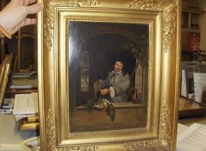 Portrait Of A Gentleman, Seated By An Arched Window