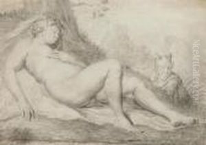Sleeping Nymph Watched By A Satyr by Willem Van Mieris Leiden