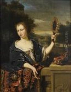 Elegante Avec Un Coffret A Bijoux by Willem Van Mieris Leiden