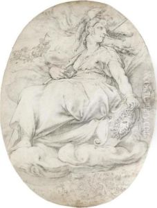 Minerva, After Goltzius by Willem Van Mieris Leiden