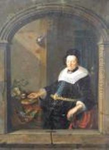 Portret Van Een Oude Dame - Portrait D'une Vieille Dame. by Willem Van Mieris Leiden
