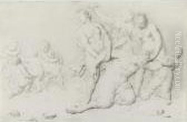 Nymphs, Putti And A Satyr In Bacchic Revels - view 1