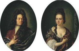 Portraits D'homme Et De Femme by Willem Van Mieris Leiden