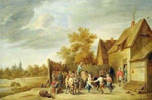 Peasants Dancing Outside an Inn by David The Younger Teniers