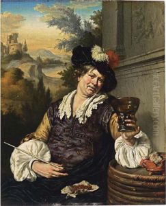 A Man Seated Holding A A Man Seated Holding A