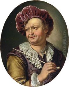 A Man Holding A Pipe