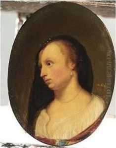 A Self Portrait Of The Painter
(1635-1681); A Portrait Of His Wife, Cunera Van Der Cock (1629/30-1700) by Willem Van Mieris Leiden