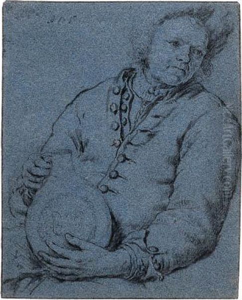 A Man Holding A Jug (recto); Diana With Putti (verso) - view 1