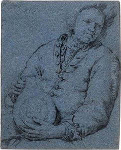 A Man Holding A Jug (recto); Diana With Putti (verso) by Willem Van Mieris Leiden