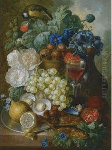 Still Life With Fruit And Flowers by Jan van Os