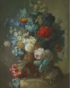 Roses, Cineria, Cockscombe, Auricula, Hops, Hollyhocks, Narcissi, Helichrysum