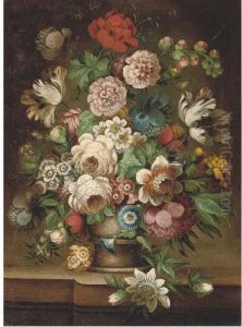 Parrot Tulips, Roses And Other Flowers