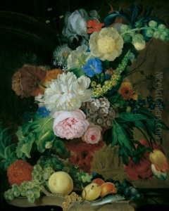 Blumen- Und Fruchtestilleben.